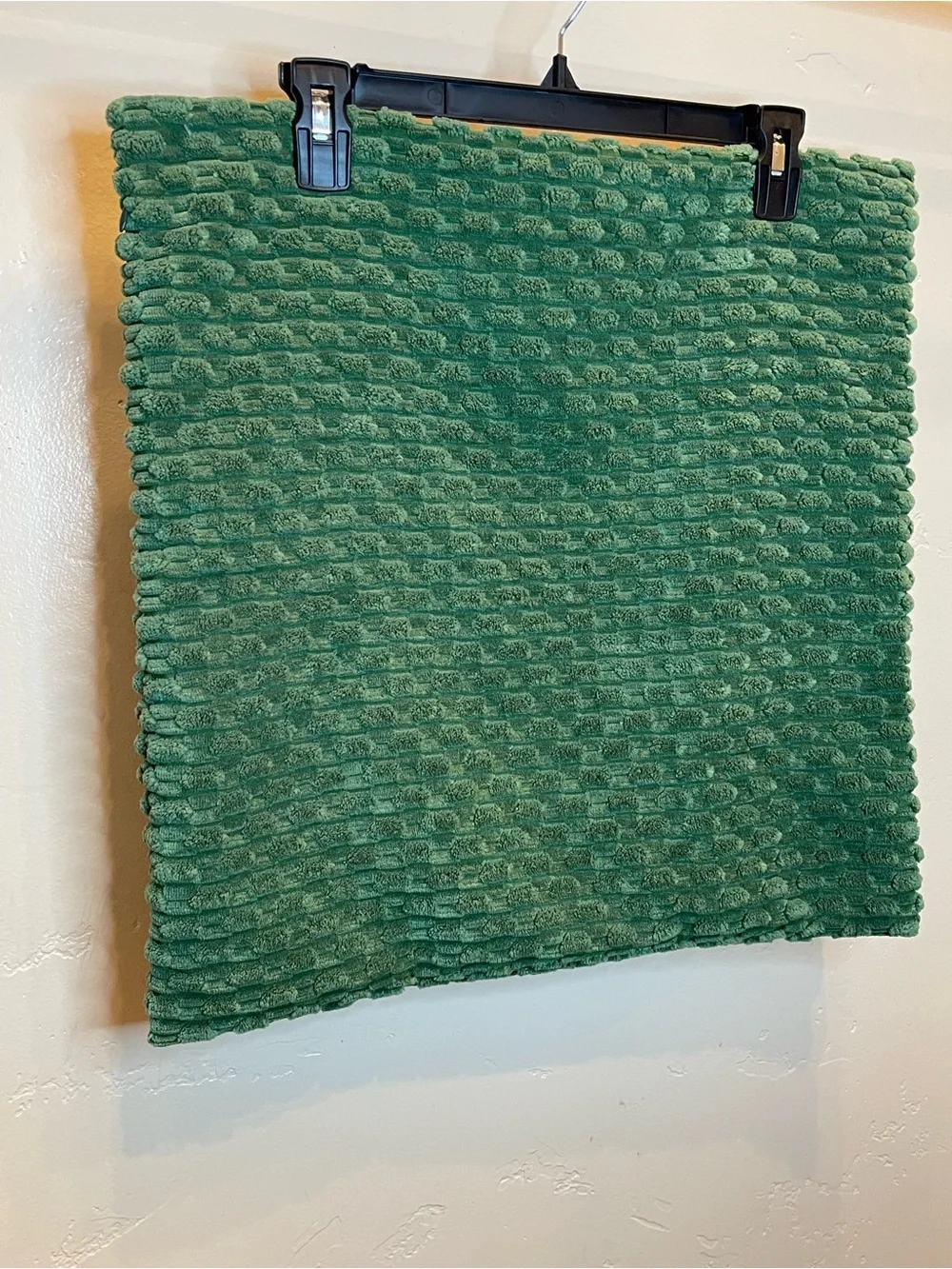 New set of 2- 18”x18” green soft corduroy Pillowcase Covers. Textured